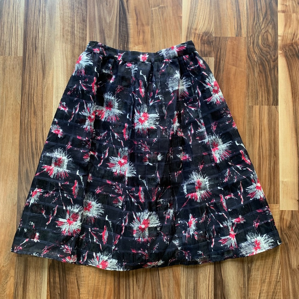 Halogen Navy Blue Textured Skirt